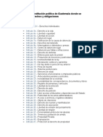 Artículos de La Constitución Política de Guatemala Donde Se Establecen Los Derechos y Obligaciones