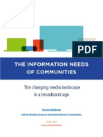 FCC Report: THE INFORMATION NEEDS OF COMMUNITIES