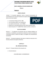 Comité Electoral-Epimc-Unsaac-2022: Reglamento General de Elecciones 2022