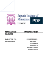 Marketing Management Project: Submitted To - Submitted by