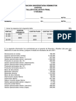 Taller o Trabajo Final Costos