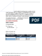 Cadenas de Markov Problema 1