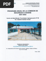 Programa Anual de La Comision de Seguridad e Higiene