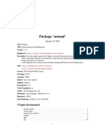 Package Automl': R Topics Documented