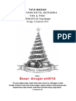 Tata Ibadah Natal PAK PMK