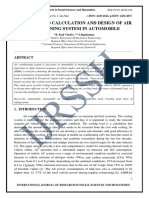 Cooling Load Calculation and Design of Air Conditioning System in Automobile