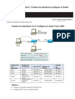 Unidad 3. Actividad 2. Práctica de Laboratorio Configurar El Switch Cisco 2960