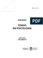 Anuario Temas en Psicologia Volumen 3