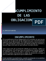 Tema Cinco El Incumplimiento de Las Obligaciones