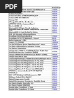 New Rate List