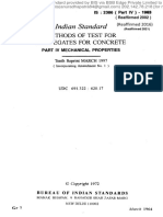 Indian Standard: Methods of Test For Aggregates For Concrete