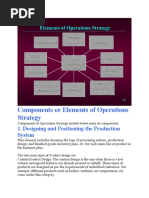 Components or Elements of Operations Strategy