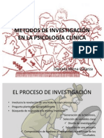 Métodos de Investigación en La Psicología Clínica