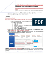 Process Flow For On On-Boarding of E-Mudhra Digital Sign: Sub-Registrars (Panchayat Secretaries)