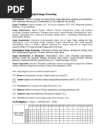 Image Processing Syllabus