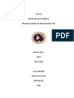 Analisis Resiko PT Bank Mandiri TBK