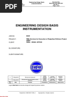 Engineering Design Basis Instrumentation: Job No: Project: Client