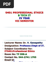 0401 Professional Ethics B Tech It Iv Year Vii Semester