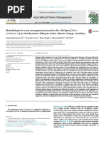 Agricultural Water Management: Identifying Best Crop Management Practices For Chickpea (Cicer