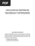 Ejecucion de Sentencias Nacionales y Extranjeras