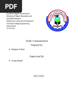 Radar Communication Prepared By: Zanyar Awez Supervised by Aven Rawf