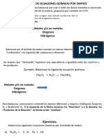 Unidad 4 (A) (Balanceo Tanteo, Algebraico y Redox)