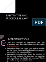 Substantive and Procedural Law