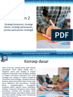 Pertemuan 2: Strategi Korporasi, Strategi Bisnis, Strategi Pemasaran, Proses Pemasaran Strategik