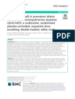 Safety of Sildenafil in Premature Infants With Severe Bronchopulmonary Dysplasia (SILDI-SAFE) A Multicenter, Randomized, Placebo-Controlled, Sequential Dose-Escalating, Double-Masked, Safety Study