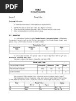 Unit 2 Whole Numbers