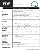 Blank Lesson Plan Template 2021