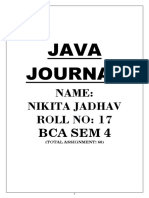 JAVA Practical Journal