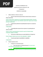 1° Recuperatorio - Respuestas y Aclaraciones