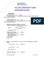 CH-5 Continuity and Differntiation Notes