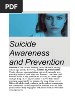 Suicide Awareness and Prevention