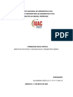 1era Asignación de Formación Sociocrítica - Impacto Politico y Social en El Transporte Aéreo