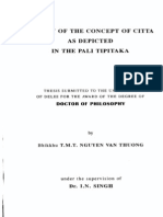 A Study of The Concept of Citta As Depicted in The Pali Tipitaka