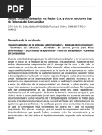 Responsabilidad de La Empresa Administradora - Defensa Del Consumidor. - Contratos de Adhesión