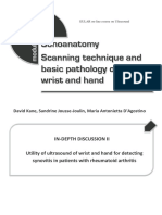 Sonoanatomy Scanning Technique and Basic Pathology of The Wrist and Hand