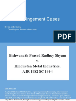 Patent Infringement Cases: By-Ms. Vidhi Katiyar (Teaching and Researchassociate)