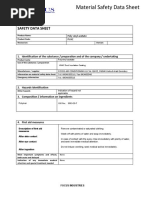 Safety Data Sheet: 1. Identification of The Substance / Preparation and of The Company / Undertaking