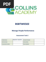 BSBTWK502: Manage People Performance