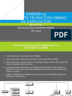 UNIDAD 05 - Los Analisis de Gastos Generales y La Utilidad de La Obra