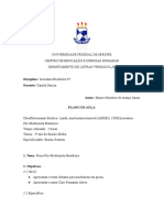 Avaliação - Plano de Aula - Liretatura Brasileira