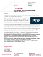 Communique de Presse:: MMG Est Membre de L'initiative Des Principes Volontaires Sur La Sécurité Et Les Droits de L'homme