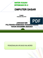 Materi Kedua Ms. Word