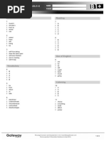 B1+ Review Test 2 Answer Key Standard