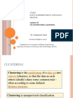 CS423 Data Warehousing and Data Mining: Dr. Hammad Afzal