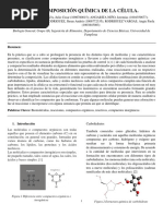 Informe Composición Quimica de La Celula