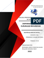 Disparadores y Clausulas Recursivas